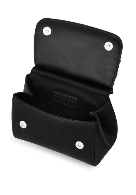 Black Mini Sicily Bag With Jewel Flap DOLCE & GABBANA KIDS | EB0003-AB00080999
