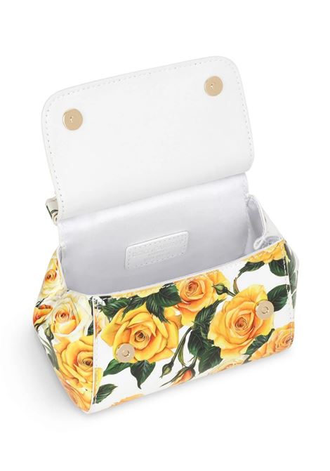 Sicily Mini Hand Bag With Yellow Rose Print DOLCE & GABBANA KIDS | EB0003-AC423HA3VO