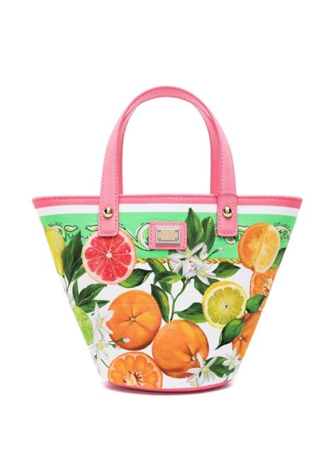 Bucket Bag Con Stampa Limoni e Arance DOLCE & GABBANA KIDS | EB0054-AD280HV5AN