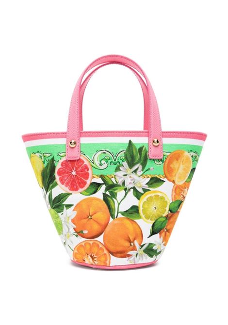 Bucket Bag Con Stampa Limoni e Arance DOLCE & GABBANA KIDS | EB0054-AD280HV5AN