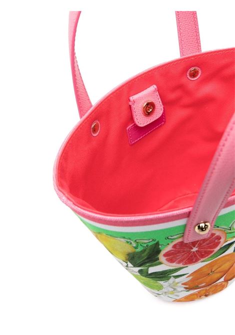 Bucket Bag With Lemon and Orange Print DOLCE & GABBANA KIDS | EB0054-AD280HV5AN