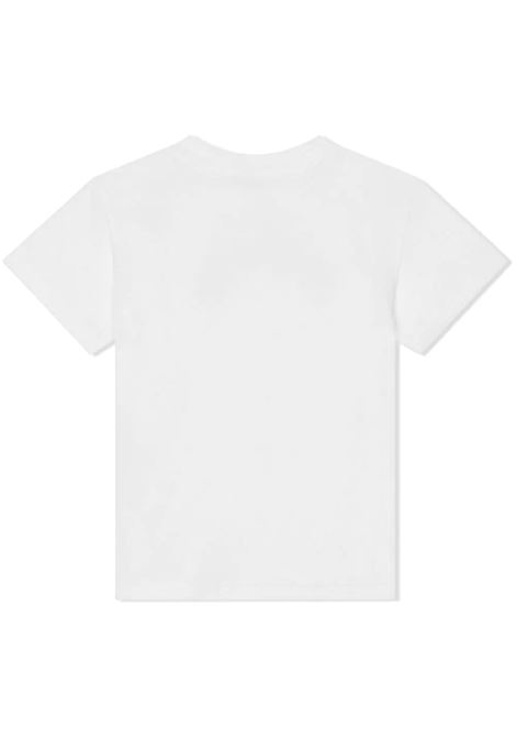 T-Shirt In Jersey Bianco Con Stampa Logo DOLCE & GABBANA KIDS | L1JTEV-G7G3VS9000
