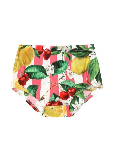 Poplin Dress With Lemon and Cherry Print DOLCE & GABBANA KIDS | L23DV5-HS5Q7HH5AL