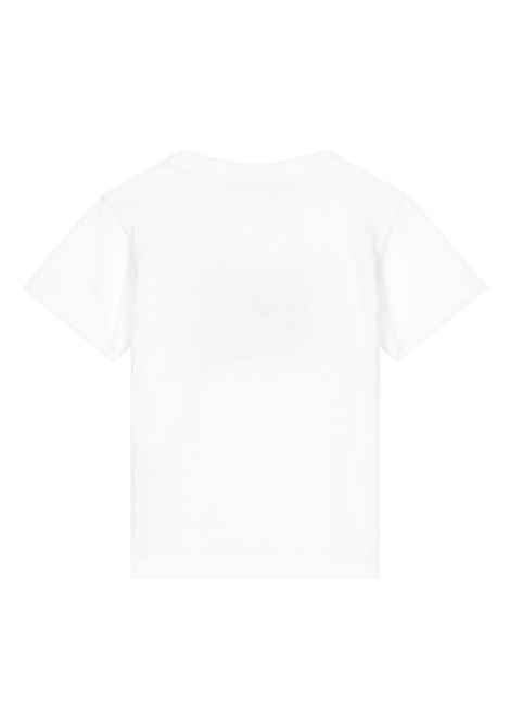 White T-Shirt With DG Flower Print DOLCE & GABBANA KIDS | L2JTKT-G7M8CW0800