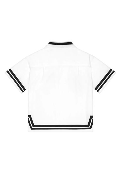 Camicia Bianca Con Decorazioni Patch DOLCE & GABBANA KIDS | L44S04-G7L6VHW5AF