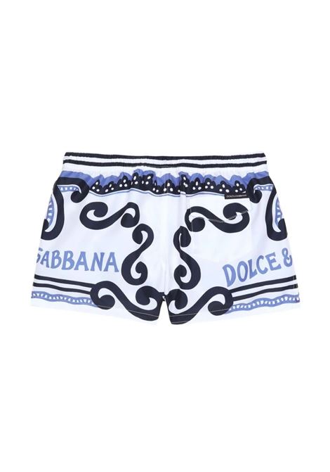 Swim Shorts With Marina Print DOLCE & GABBANA KIDS | L4J845-G7L0NHC4XR
