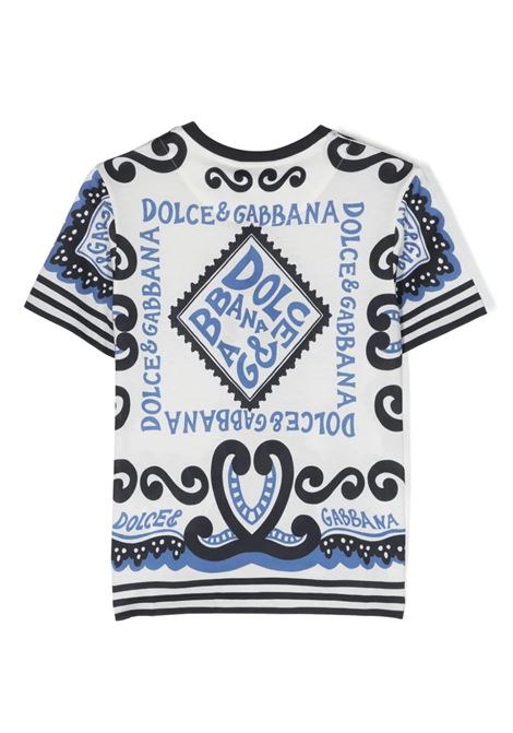 Jersey T-Shirt With Marina Print DOLCE & GABBANA KIDS | L4JTBL-G7L0BHC4XR