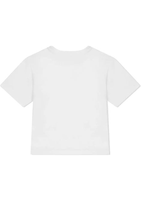 White T-Shirt With Embroidered Logo DOLCE & GABBANA KIDS | L4JTEY-G7E5GW0800