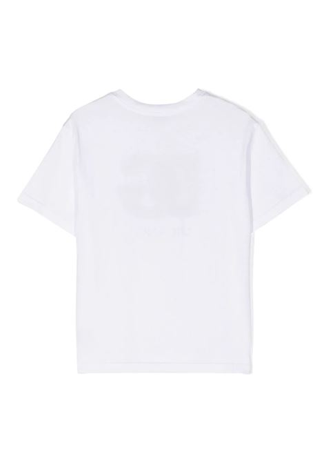 White T-Shirt with DG Logo Print DOLCE & GABBANA KIDS | L4JTEY-G7L4MW0800