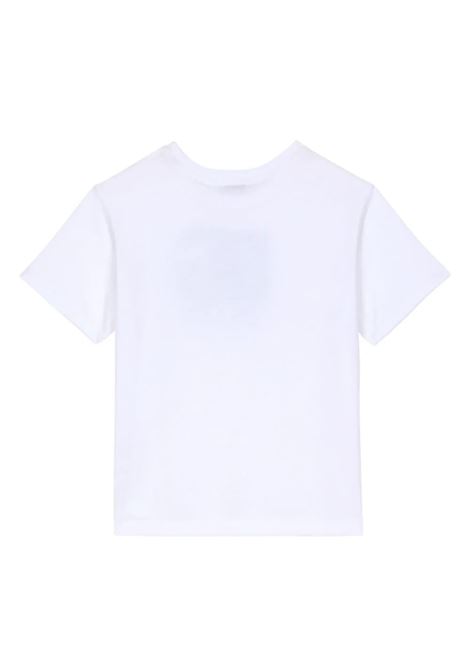 White T-Shirt with DG Milano Logo Print DOLCE & GABBANA KIDS | L4JTEY-G7L4QS9000