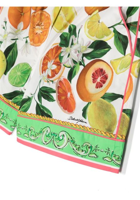 Shorts With Orange and Lemon Print DOLCE & GABBANA KIDS | L52Q33-G7L9AHV5AN