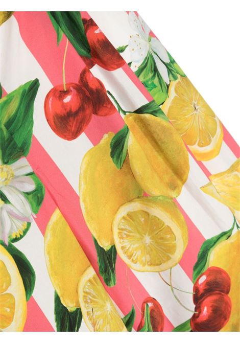 Poplin Trousers With Lemon and Cherry Print DOLCE & GABBANA KIDS | L53P31-G7L8SH25AL
