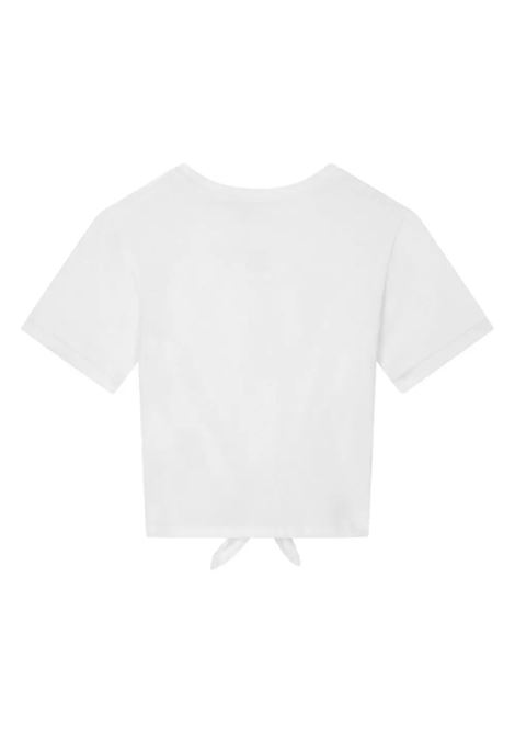 White T-Shirt With DG Metal Logo DOLCE & GABBANA KIDS | L5JTJQ-G7J6QW0800