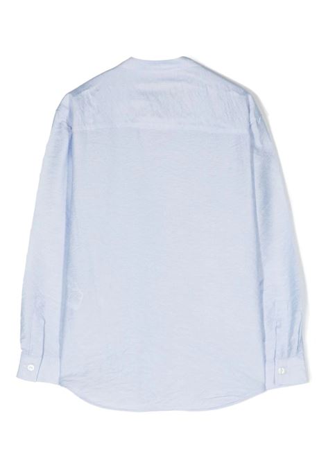 Shirt With Light Blue Striped Micro Pattern DONDUP JUNIOR | DMCA012-TV013D128