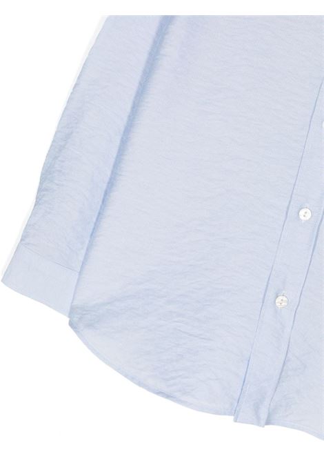 Shirt With Light Blue Striped Micro Pattern DONDUP JUNIOR | DMCA012-TV013D128