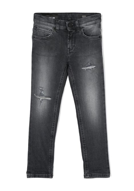 Black George Jeans With Abrasions DONDUP JUNIOR | DMPA054-DS039N999