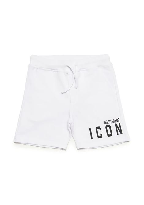 White Sports Shorts With Logo DSQUARED2 KIDS | DQ1673-D003GDQ100