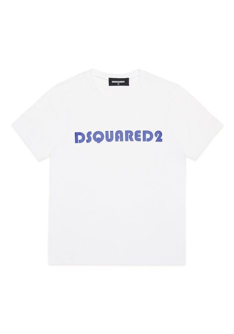 T-Shirt Bianca Con Lettering Dsquared2 DSQUARED2 KIDS | DQ2072-D008JDQ100
