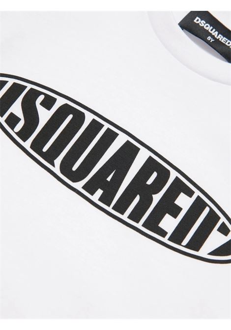 White T-Shirt With Dsquared2 Print DSQUARED2 KIDS | DQ2097-D00MVDQ100
