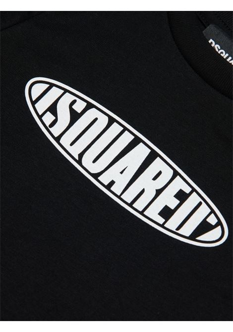 T-Shirt Nera Con Stampa Dsquared2 DSQUARED2 KIDS | DQ2136-D00MVDQ900
