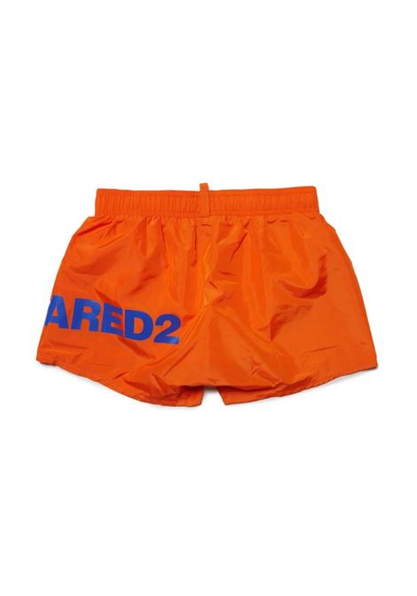Orange Swimsuit With Icon Logo Dsquared2 DSQUARED2 KIDS | DQ2321-D00QKDQ261