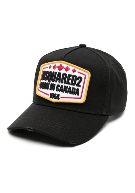 Black Baseball Hat With D2 Patch DSQUARED2 | BCM0783-05C000012124