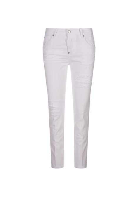 Dyed Ripped Cool Girl Jeans In White DSQUARED2 | S72LB0702-STN833100