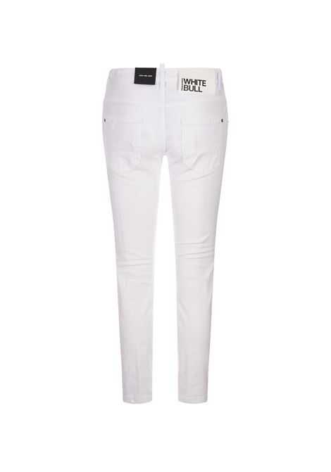 Dyed Ripped Cool Girl Jeans In Bianco DSQUARED2 | S72LB0702-STN833100