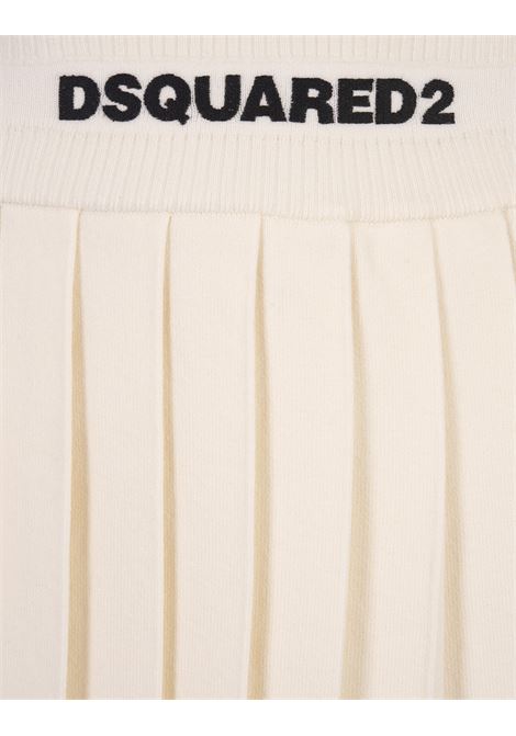 White Pleated Mini Skirt DSQUARED2 | S72MA0988-D13006101