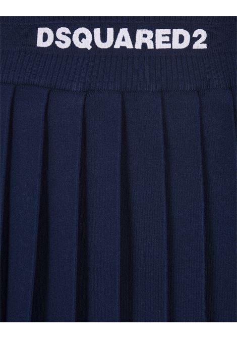 Blue Pleated Mini Skirt DSQUARED2 | S72MA0988-D13006477