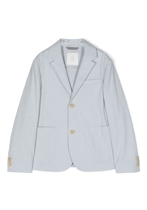 Light Blue Single Breasted Blazer With Contrast Buttons ELEVENTY KIDS | ES2P24-G0087685