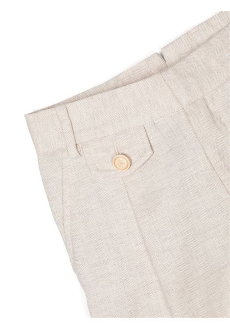 Melange Beige Bermuda Shorts In Linen And Cotton ELEVENTY KIDS | EU6P39-I0216185