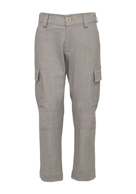 Grey Wool Blend Cargo Trousers ELEVENTY KIDS | EU6Q50-I0206803