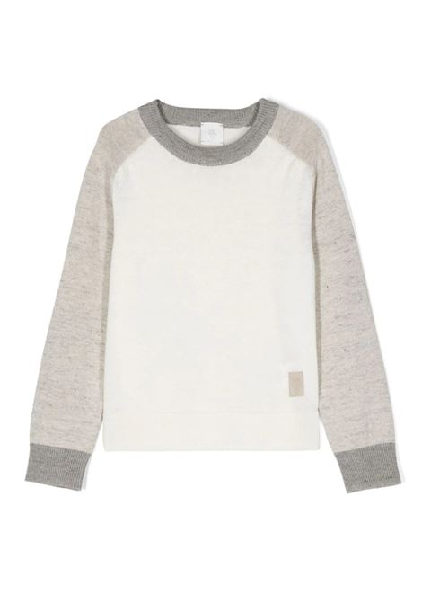 Colour Block Linen and Cotton Pullover ELEVENTY KIDS | EU9P10-Z2124101BG
