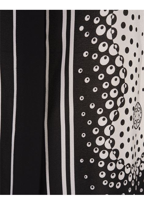 Moon Printed Silk Shirt In White And Black ELIE SAAB | SH016PS24SI001BLACK & WHITE