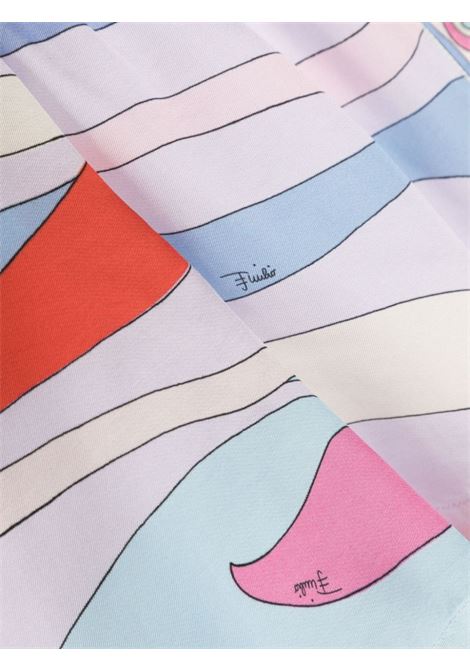 Shorts With Light Blue/Multicolour Iride Print EMILIO PUCCI JUNIOR | PU6A89-K0146105MC