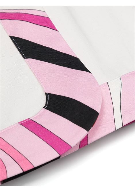 White Wrap Mini Skirt With Iride Border EMILIO PUCCI JUNIOR | PU7A81-G0132101