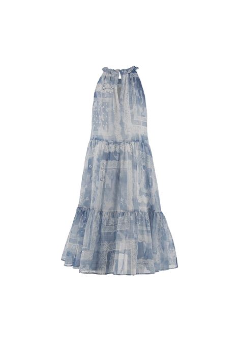 Cotton and Silk Voile Sleeveless Dress With Lace ERMANNO SCERVINO JUNIOR | SFAB028-MS0014057