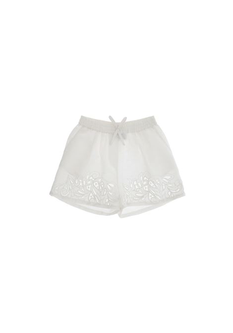 White Shorts With Embroidery ERMANNO SCERVINO JUNIOR | SFBE012-LC006B000