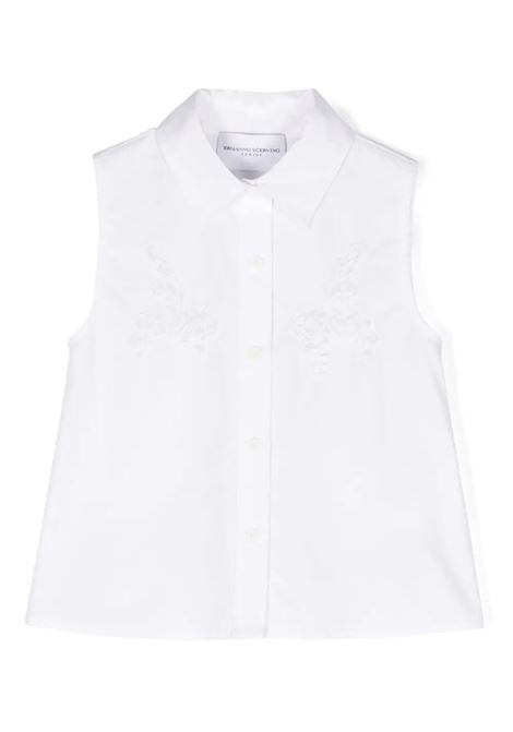 White Sleeveless Shirt With Lace ERMANNO SCERVINO JUNIOR | SFCA017-CA276B000