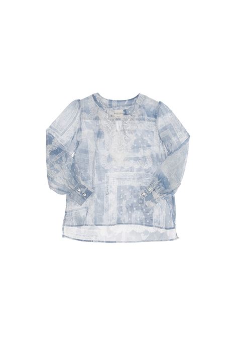 Cotton and Silk Voile Blouse With Lace ERMANNO SCERVINO JUNIOR | SFCA019-MS0014057