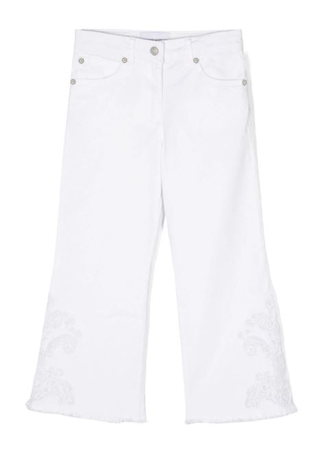 White Flared Jeans With Lace ERMANNO SCERVINO JUNIOR | SFPA012-DS043B000
