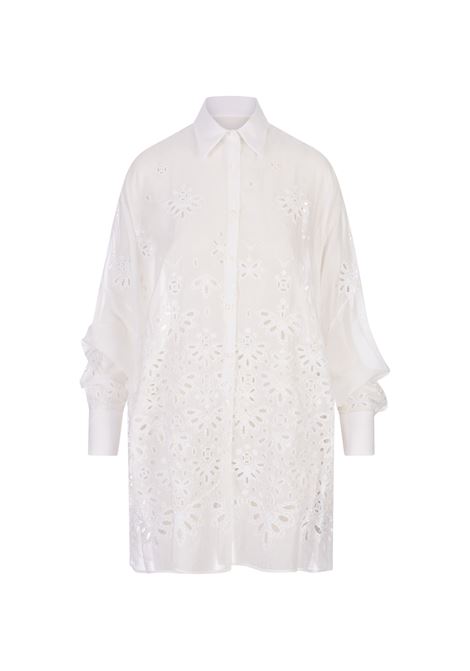 White Over Shirt With Sangallo Lace ERMANNO SCERVINO | D442K305QLTB4427