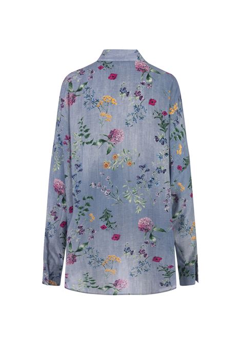 Silk Over Shirt With Floral Print ERMANNO SCERVINO | D442K344UYFS4405