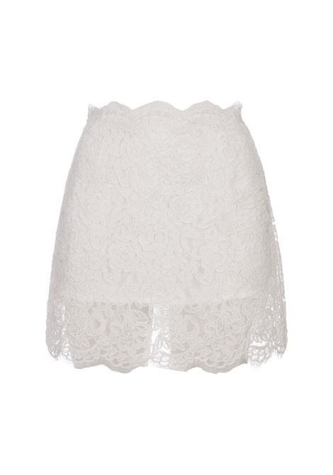 White Floral Lace Mini Skirt ERMANNO SCERVINO | D442O300EHL10602