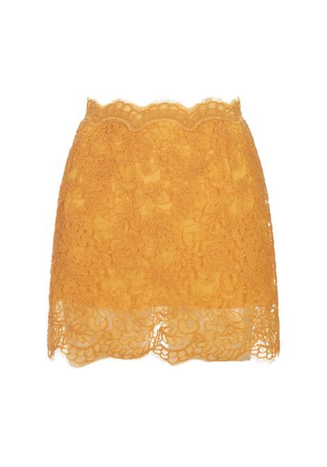 Yellow-Orange Floral Lace Mini Skirt ERMANNO SCERVINO | D442O300EHL41050