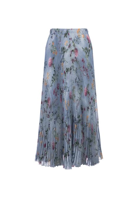 Midi Pleated Skirt With Floral Print ERMANNO SCERVINO | D442O309VYAS4405