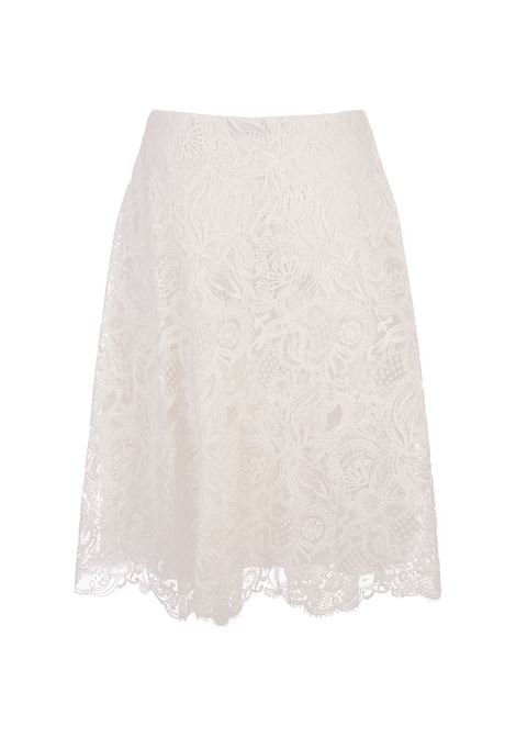 Short A-line Skirt In White Lace ERMANNO SCERVINO | D442O317BXV10602