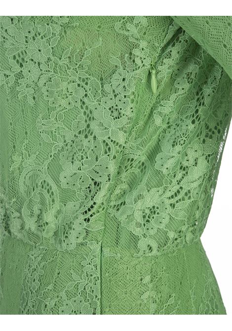 Green Lace Dress With Long Sleeve and Collar Bow ERMANNO SCERVINO | D442Q331BJI56322