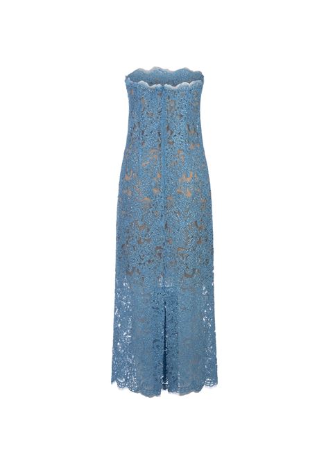Light Blue Lace Longuette Dress With Micro Crystals ERMANNO SCERVINO | D442Q343CTEHL64127